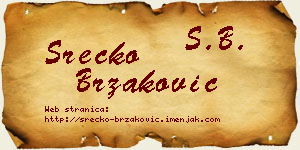 Srećko Brzaković vizit kartica